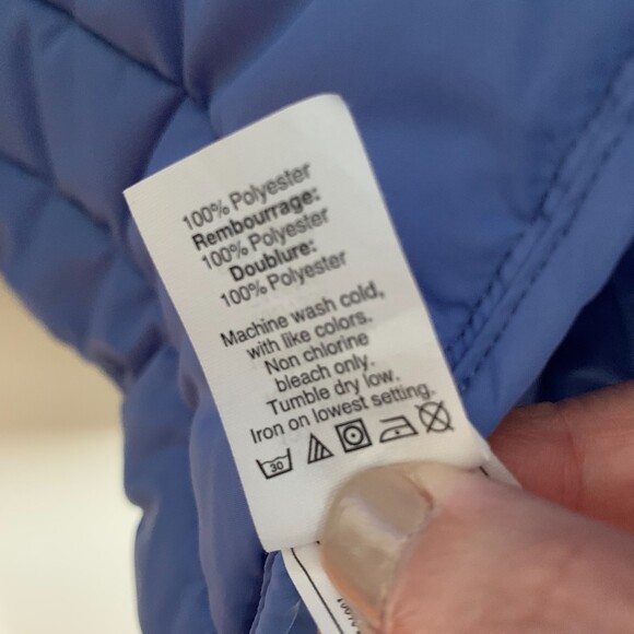 J. Crew Puffer Vest Women's Size Small Full Zip Mock Neck Periwinkle Blue Preppy - Picture 7 of 9